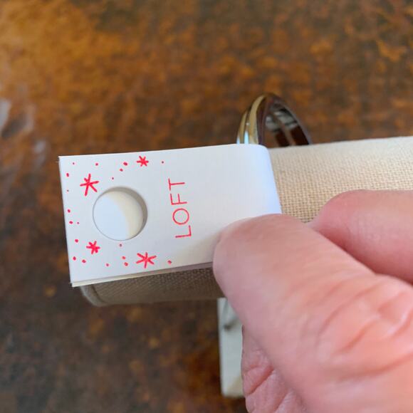 NWT LOFT Silvertone Finish 2 Bangle Bracelet Set - Picture 7 of 8